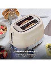 Swan Cream 930W Retro 2 Slice Toaster - Image 3 of 8