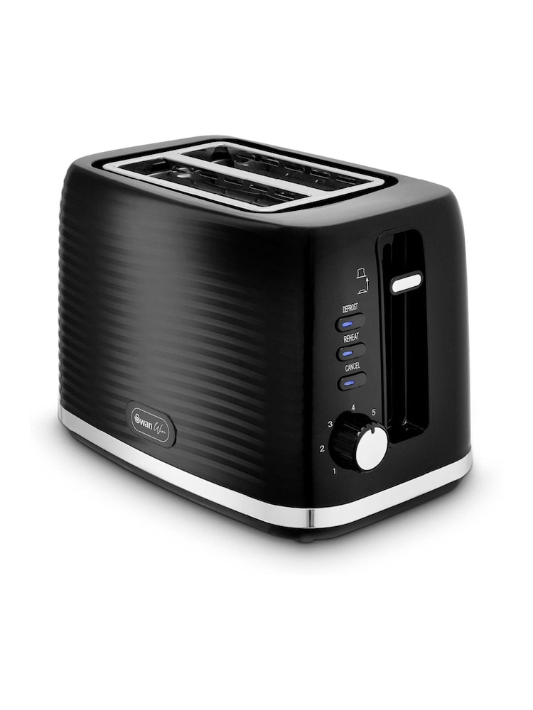 Swan Black Wave 2-Slice Toaster - Image 1 of 7