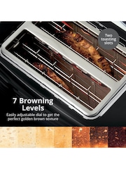 Swan Black Wave 2-Slice Toaster - Image 3 of 7