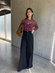 Never Fully Dressed Red Cherry Mesh Top - Image 1 of 5