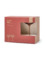 Here''s How Set of 2 Amber The Lou Coupe Glasses - Image 1 of 3