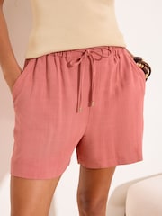 Lipsy Dusky Pink Touch of Linen Shorts - Image 1 of 4