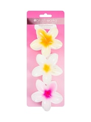 Brush Works Tropical Flower Claw Clips  3 Pack - Image 1 of 5