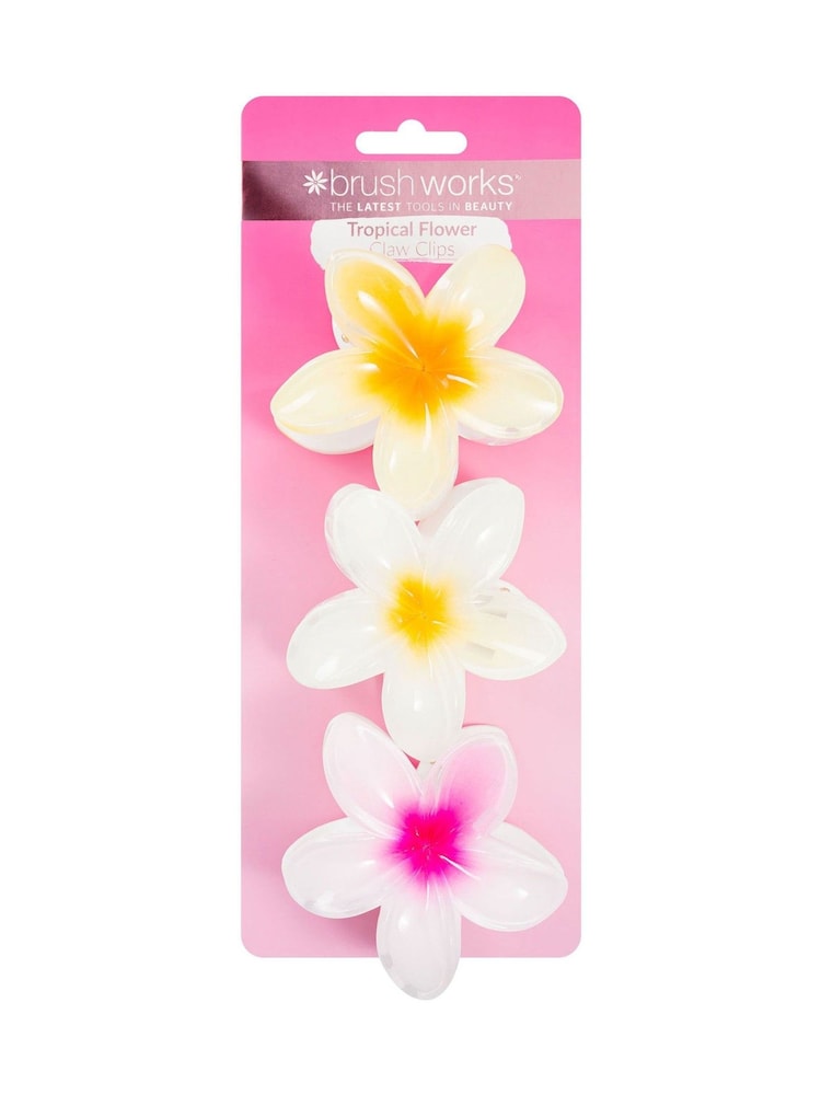 Brush Works Tropical Flower Claw Clips 3 Pack - Image 1 of 5 Brush Works Tropical Flower Claw Clips 3 Pack - Image 1 of 5