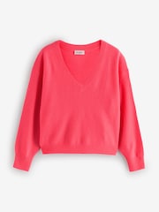 American Vintage Pink Raxow V-Neck Jumper - Image 6 of 7