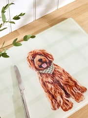 Natural Louie the Labradoodle Glass Worktop Saver - Image 3 of 4