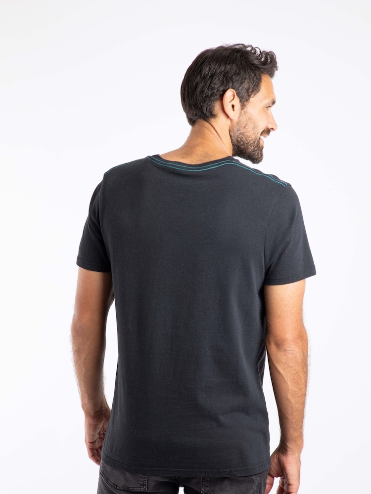 Weird Fish Black Aspect Mountains Front Print Graphic T-Shirt - Image 2 of 6 Weird Fish Black Aspect Mountains Front Print Graphic T-Shirt - Image 2 of 6