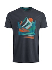 Weird Fish Black Aspect Mountains Front Print Graphic T-Shirt - Image 5 of 6