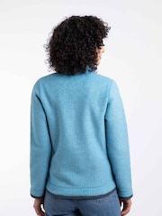 Weird Fish Blue Ariana Full Zip Grid Fleece - Image 2 of 7