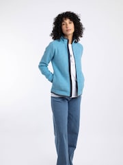 Weird Fish Blue Ariana Full Zip Grid Fleece - Image 3 of 7