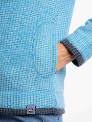 Weird Fish Blue Ariana Full Zip Grid Fleece - Image 5 of 7
