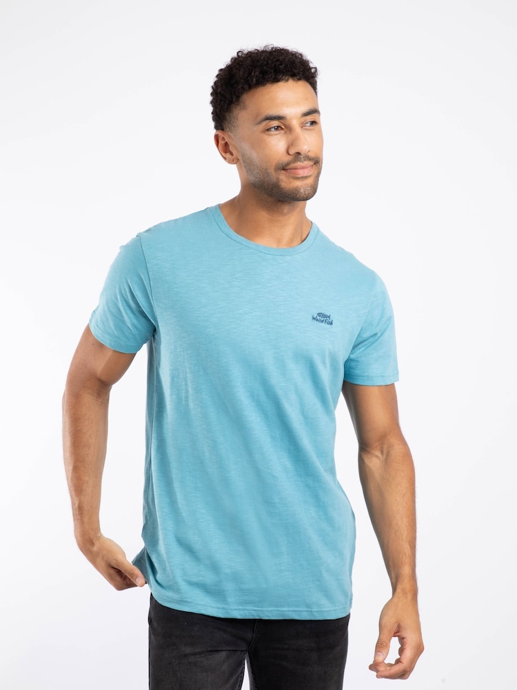 Weird Fish Blue Fished Branded T-Shirt - Image 1 of 6 Weird Fish Blue Fished Branded T-Shirt - Image 1 of 6
