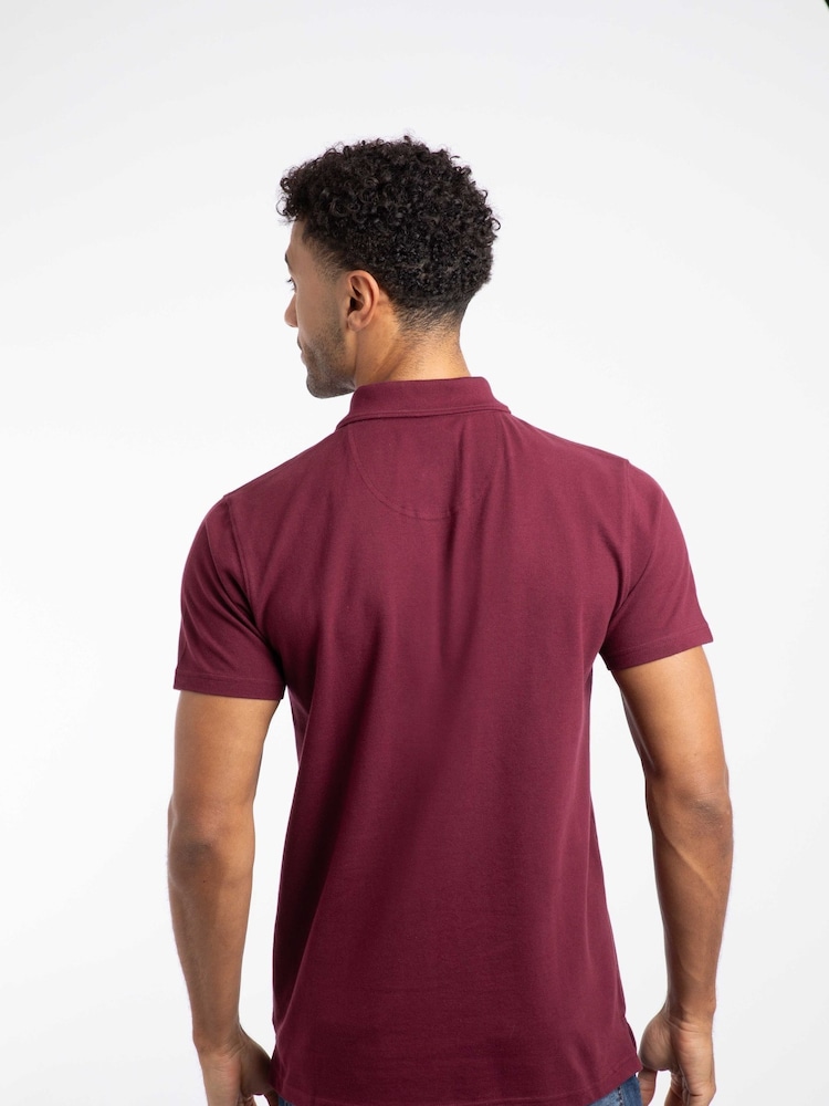 Weird Fish Red Miles Pique Polo Shirt - Image 2 of 7