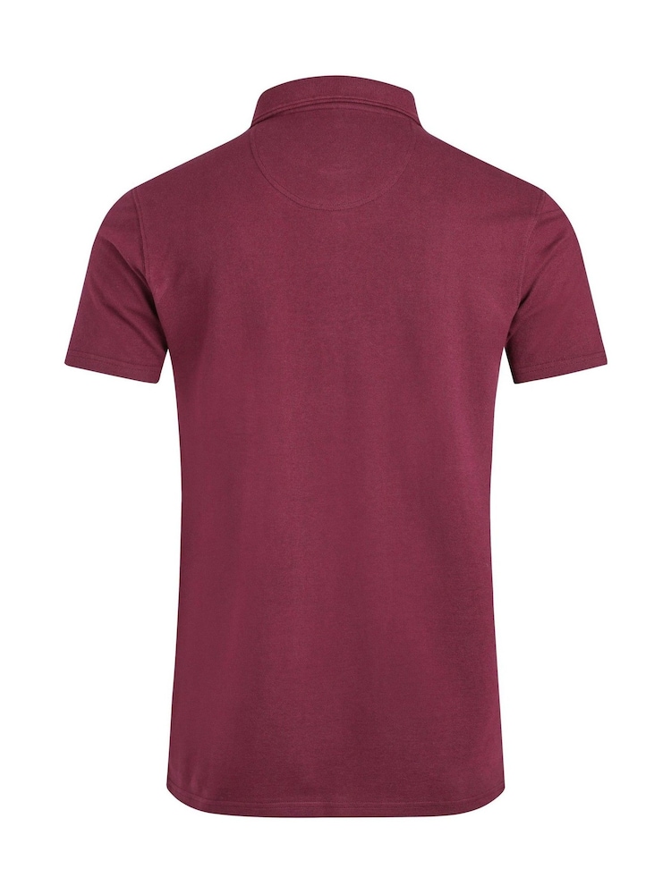 Weird Fish Red Miles Pique Polo Shirt - Image 7 of 7