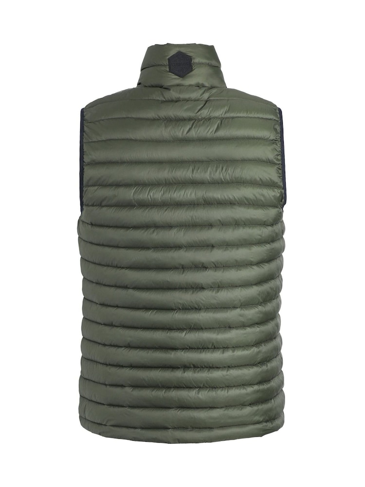 Weird Fish Green Langtree Lightweight Showerproof Padded Gilet - Image 7 of 7 Weird Fish Green Langtree Lightweight Showerproof Padded Gilet - Image 7 of 7