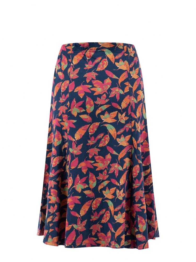 Azul - Weird Fish Lorient Printed Jersey Midi Skirt - Imagem 7 de 7