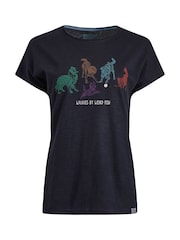 Weird Fish Blue Go Fetch Front Print Graphic T-Shirt - Image 6 of 7