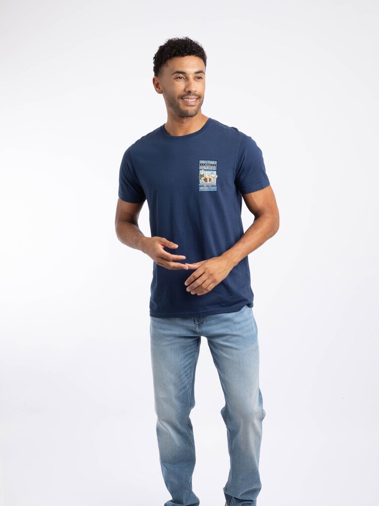 Weird Fish Blue Only Fowls and Hawkses Back Print Artist T-Shirt - Image 2 of 6 Weird Fish Blue Only Fowls and Hawkses Back Print Artist T-Shirt - Image 2 of 6