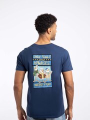 Weird Fish Blue Only Fowls and Hawkses Back Print Artist T-Shirt - Image 4 of 6