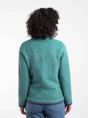 Weird Fish Green Ariana Full Zip Grid Fleece - Image 2 of 7