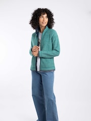 Weird Fish Green Ariana Full Zip Grid Fleece - Image 3 of 7