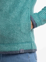 Weird Fish Green Ariana Full Zip Grid Fleece - Image 5 of 7