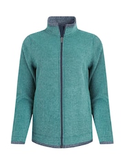 Weird Fish Green Ariana Full Zip Grid Fleece - Image 6 of 7