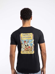 Weird Fish Black Parrots of the Caribbean Back Print Artist T-Shirt - Image 1 of 6