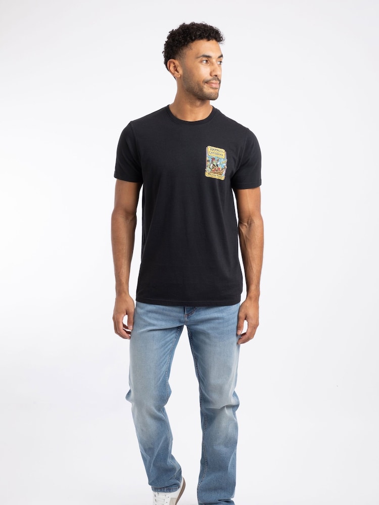 Weird Fish Black Parrots of the Caribbean Back Print Artist T-Shirt - Image 2 of 6 Weird Fish Black Parrots of the Caribbean Back Print Artist T-Shirt - Image 2 of 6