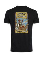Weird Fish Black Parrots of the Caribbean Back Print Artist T-Shirt - Image 5 of 6