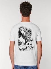 All + Every White Corpse Bride Emily Skulls Back Print T-Shirt - Image 1 of 4