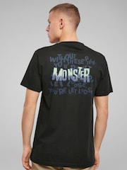 All + Every Black The Automatic Monster Scary Halloween Verse Lyrics Back Print T-Shirt - Image 1 of 4