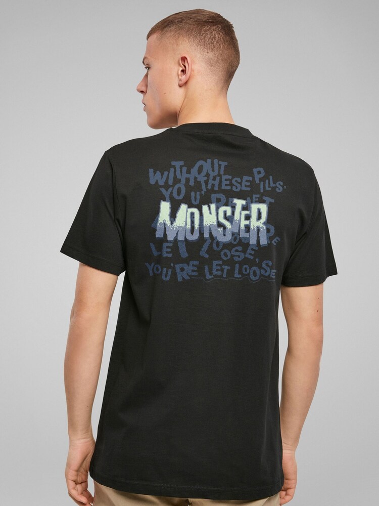 All + Every Black The Automatic Monster Scary Halloween Verse Lyrics Back Print T-Shirt - Image 1 of 4 All + Every Black The Automatic Monster Scary Halloween Verse Lyrics Back Print T-Shirt - Image 1 of 4