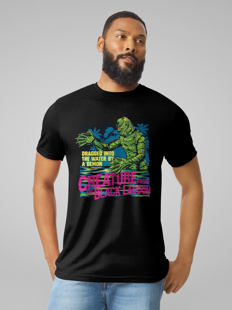 All + Every Black The Creature From The Lagoon Dragged Demon T-Shirt - Image 1 of 4 All + Every Black The Creature From The Lagoon Dragged Demon T-Shirt - Image 1 of 4