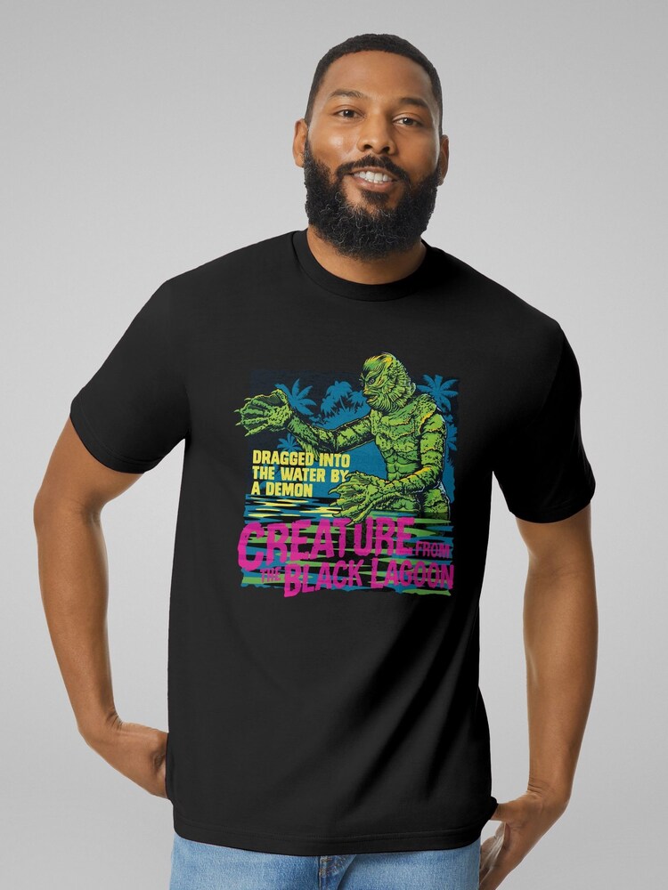 All + Every Black The Creature From The Lagoon Dragged Demon T-Shirt - Image 2 of 4 All + Every Black The Creature From The Lagoon Dragged Demon T-Shirt - Image 2 of 4