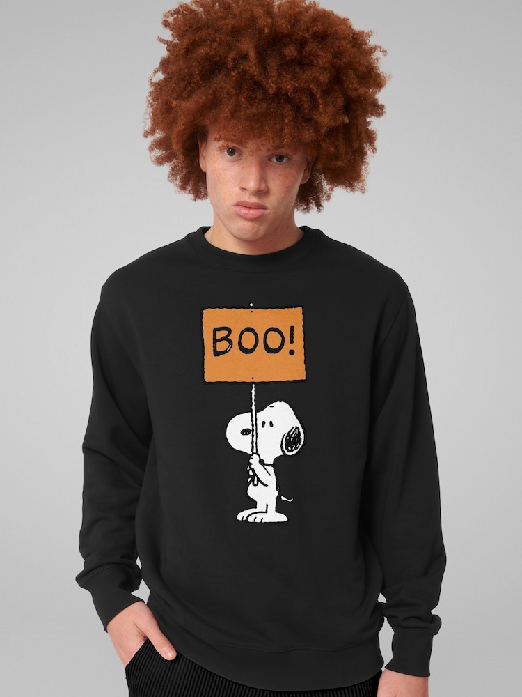 All + Every Black Peanuts Halloween Boo Snoopy Sweatshirt - Image 1 of 4