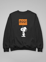 All + Every Black Peanuts Halloween Boo Snoopy Sweatshirt - Image 3 of 4