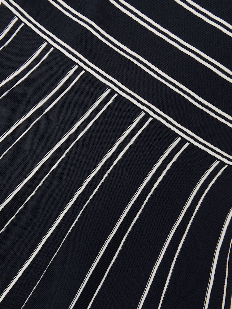 Reiss Daphne Randig Stickad Skaterklänning - Bild 4 av 4