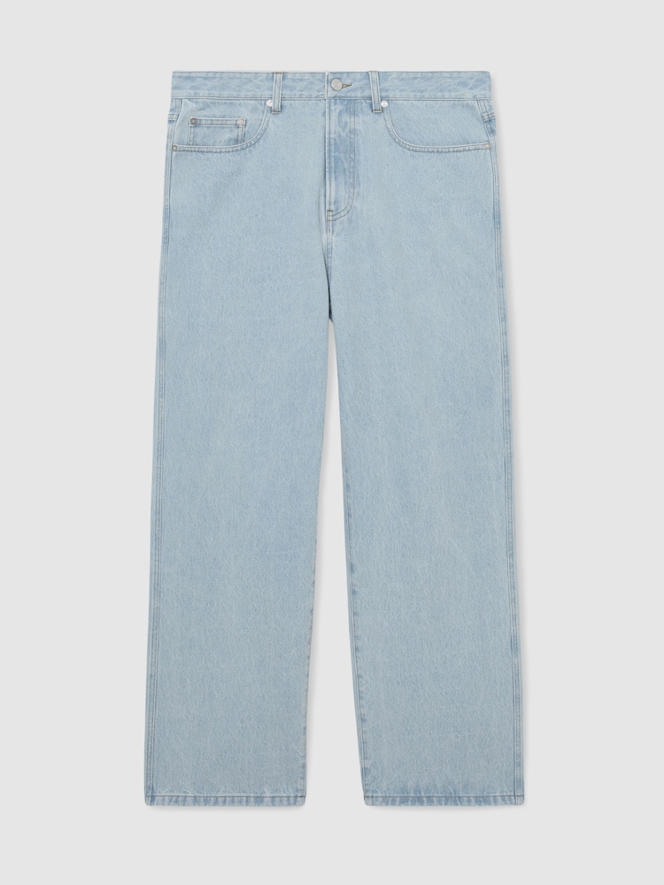 أزرق فاتح - Reiss Rubin Monogram Relaxed-Fit Jeans - صورة 2 من 7