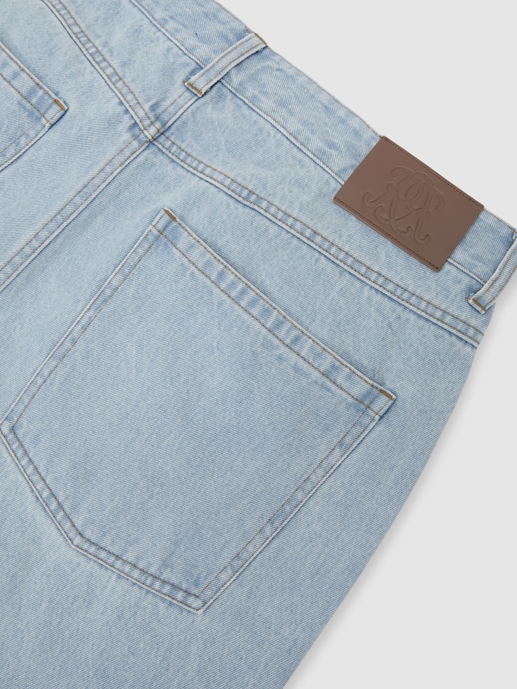 أزرق فاتح - Reiss Rubin Monogram Relaxed-Fit Jeans - صورة 7 من 7