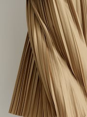 Reiss Gold Eva Pleated Midi Skirt - Image 5 of 7