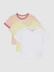 Reiss Multi Belle 3 Pack 9-13 yrs 3 Pack Cotton Crew-Neck T-Shirts - Image 2 of 3