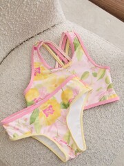 Reiss Pink Yaz Floral Print Bikini Set - Image 1 of 3