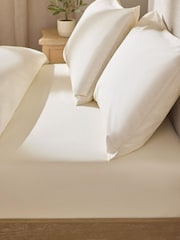 Cream Cotton Rich Extra Deep Fitted Bed Sheet - Image 1 of 2