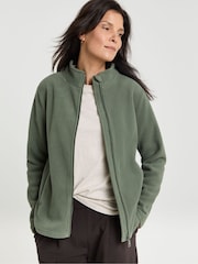 JD Williams Green Zip Up Fleece Jacket - Image 1 of 4