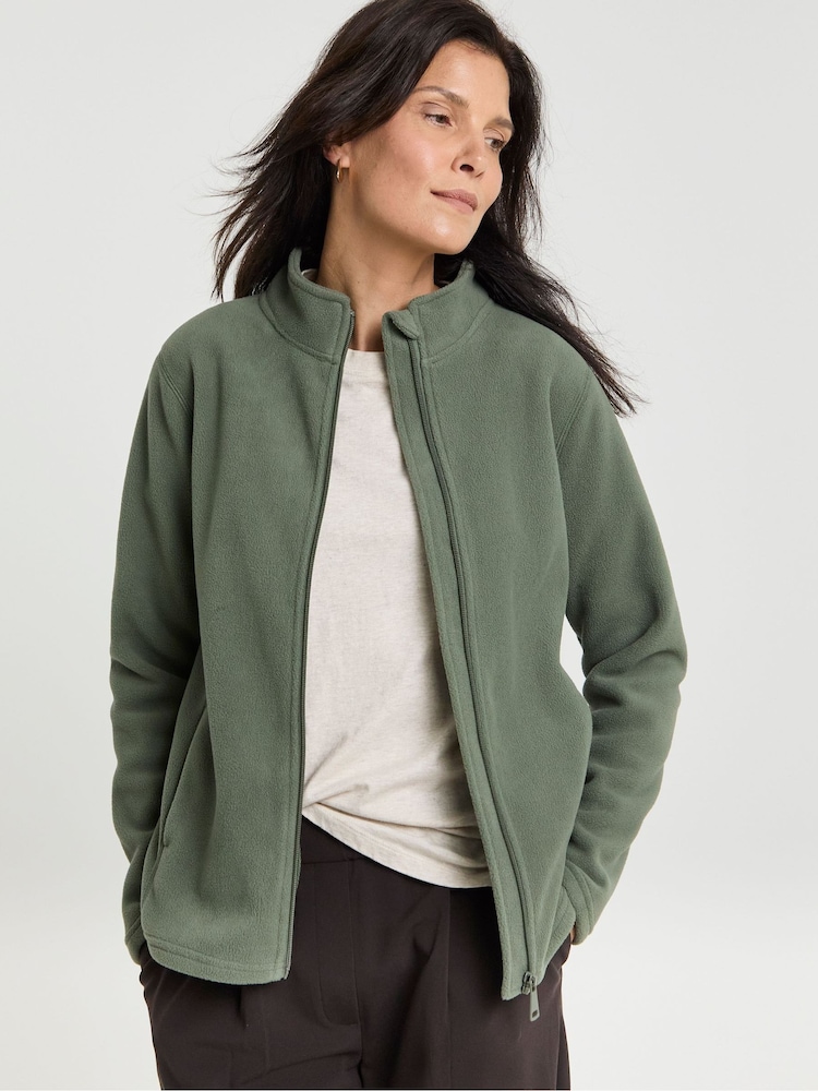 JD Williams Green Zip Up Fleece Jacket - Image 1 of 4 JD Williams Green Zip Up Fleece Jacket - Image 1 of 4