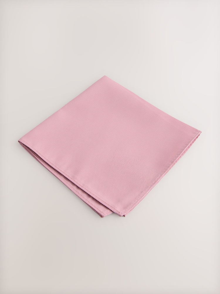 Pink Textured Pocket Square - Image 1 of 3 Pink Textured Pocket Square - Image 1 of 3
