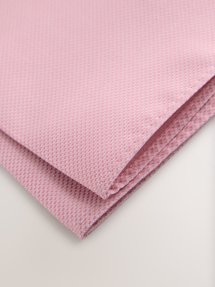 Pink Textured Pocket Square - Image 2 of 3 Pink Textured Pocket Square - Image 2 of 3