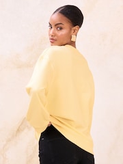 Lipsy Butter Milk Yellow Milano Graphic Sweatshirt - Image 3 of 4