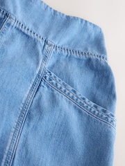 Mid Blue Tencel Blend Lightweight Denim Hareem Trousers - Image 7 of 8